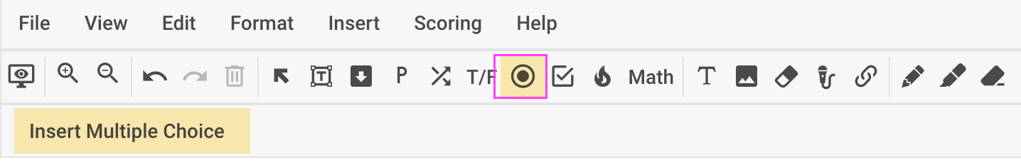 How to Insert a Multiple Choice Question - Classwork.com