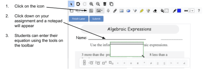 Math Digital Worksheets - Show Your Work