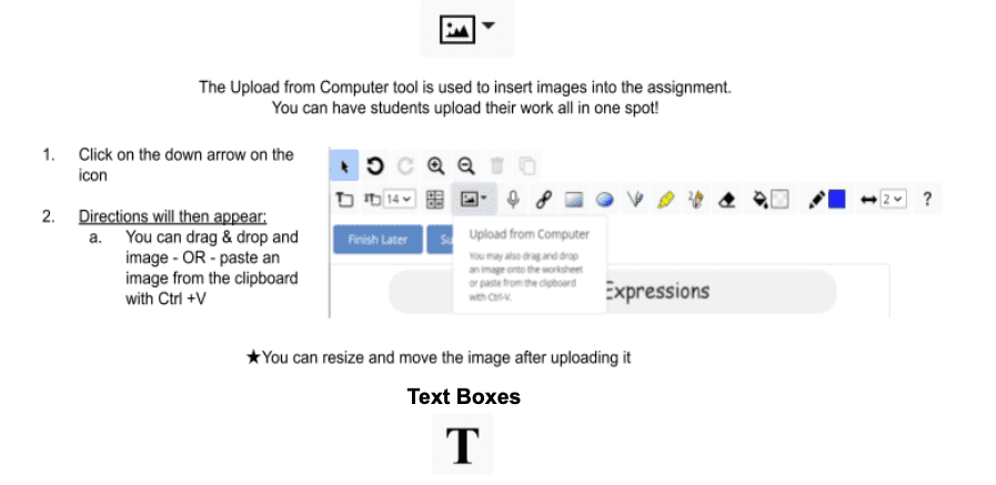 Math Digital Worksheets - Upload from Computer