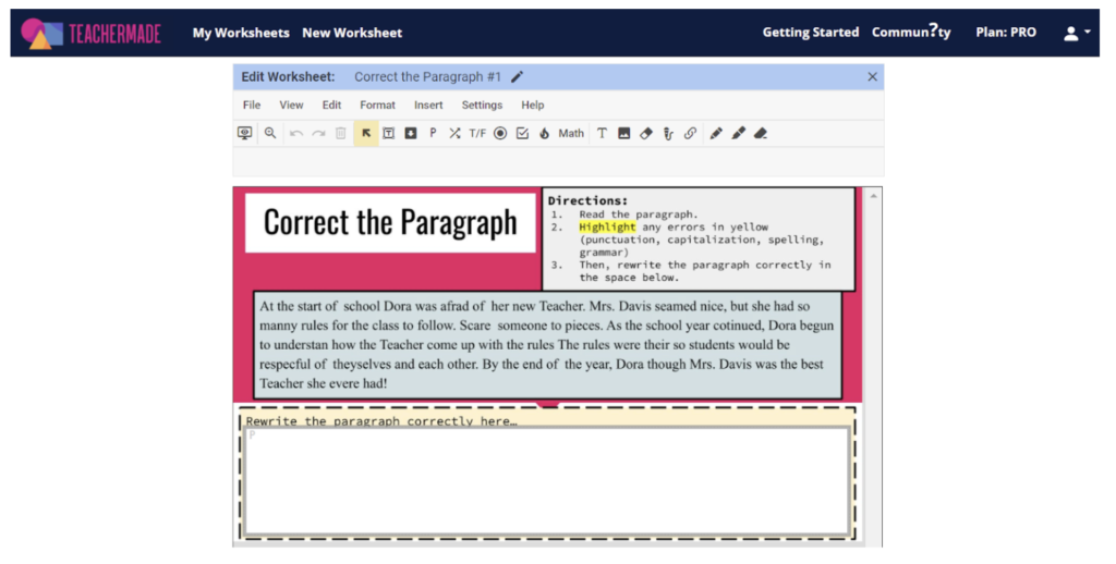 ELA Digital Worksheets - Classwork.com