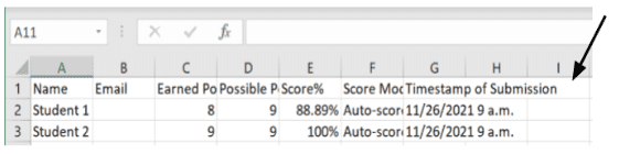 Open Student Scores in Classwork.com