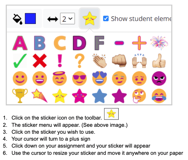 How to add Stickers instructions.