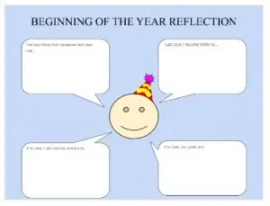Back to School Reflection activity in TEacherMade Shared Library