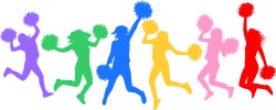 Cheerleader silhouette colours.