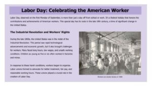 For Labor Day, a top-tier activity that showcases what you can do with Classwork.com