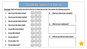 A questionnaire on school.