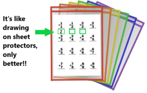 Classwork.com works like writing on sheet protectors