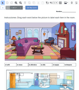 Classwork.com Shared Spanish Vaocabulary Activity