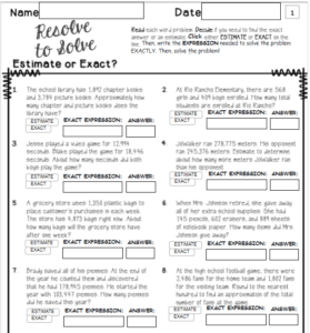 A reading language exercise.