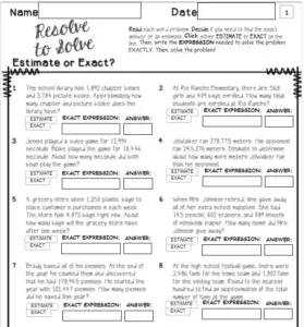 A reading language exercise.
