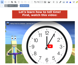 Classwork.com Shared Activity - Telling Time