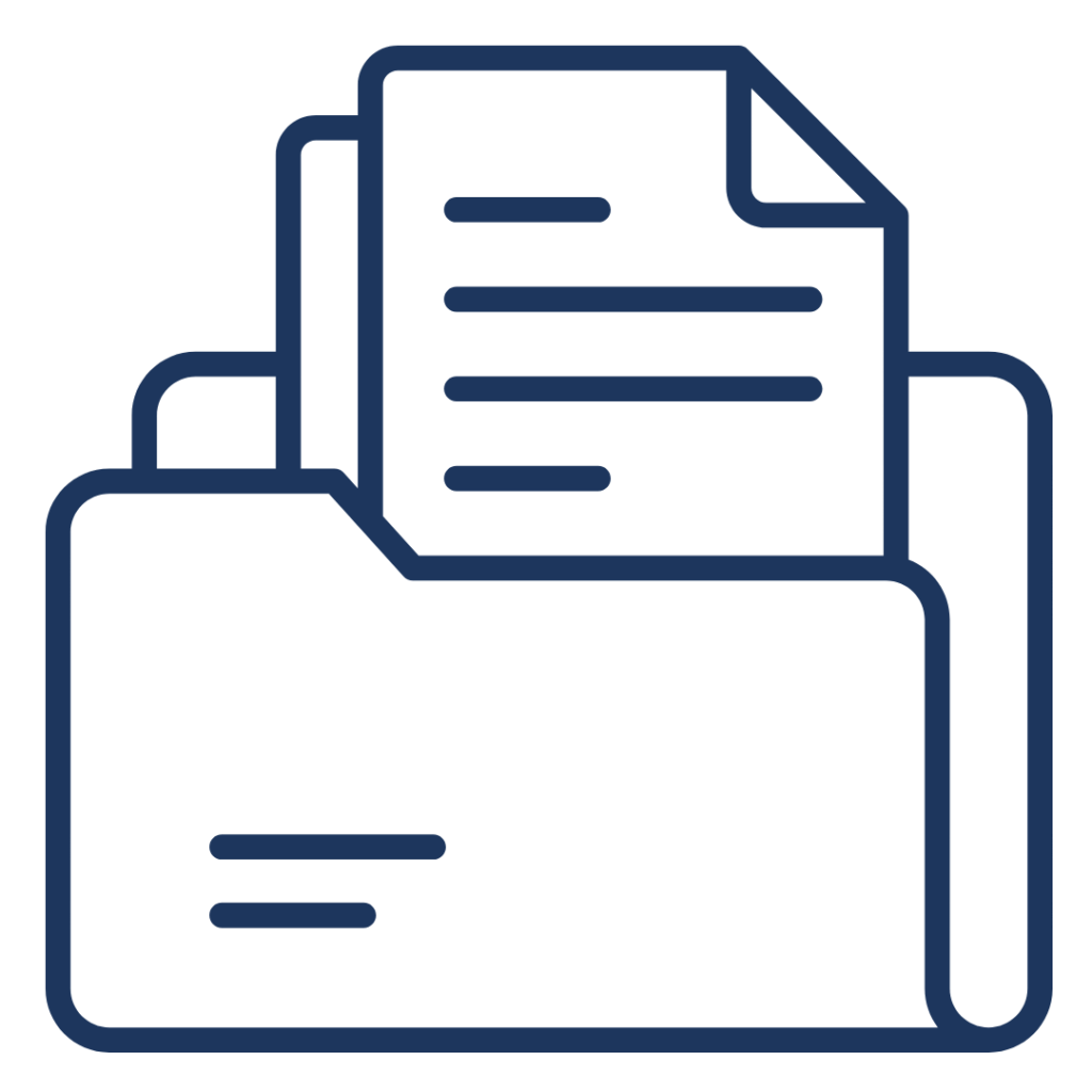 Icon representing the unified district library and centralized OER material management.