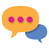 Two speech bubbles.